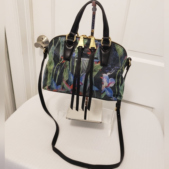 EC Aimee Kestenberg Orchid Print Satchel/Crossbody, Stylish, Chic - Picture 1 of 7